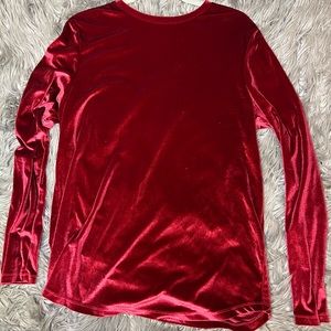 ASOS Red Velour Long Sleeve Medium